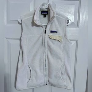 Winter white fuzzy Patagonia vest